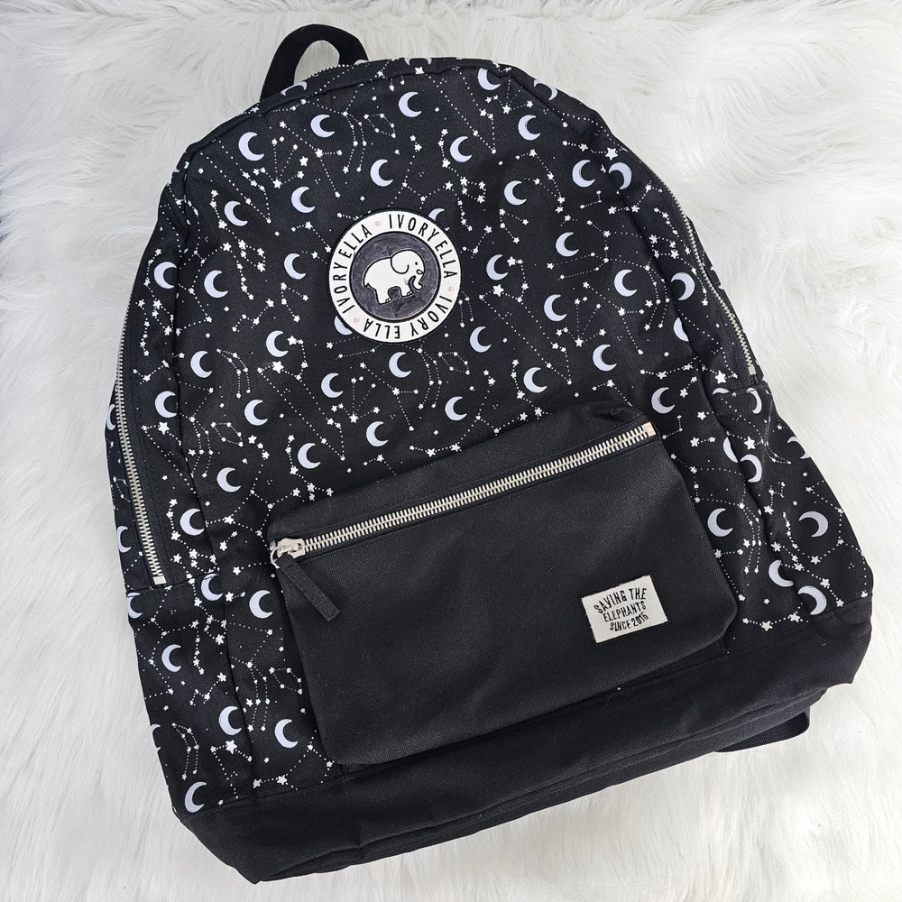 Ivory Ella Moon & Stars Constellation Backpack School Travel Laptop Book Bag